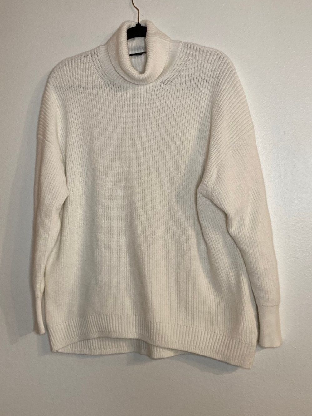 j. crew cotton cashmere rib knit pullover turtleneck sweater